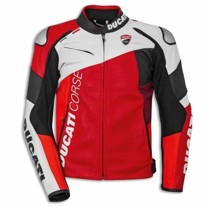 Ducati Corse C6 - Leather Jacket Perforated Dai nese Jaket Kulit Motor