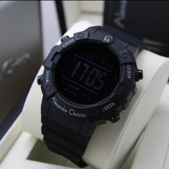 jam tangan pria original ALEXANDRE CHRISTIE AC9388MH DIGITAL RUBBER STRAP