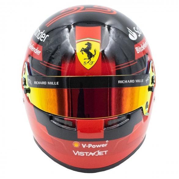 Scuderia Ferrari 2023 Carlos Sainz mini helmet 1:2 scale. Helm mini