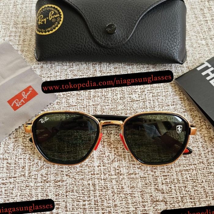 KACAMATA RAYBAN RB3674M SCUDERIA FERRARI BLACK GOLD SECOND ORIGINAL