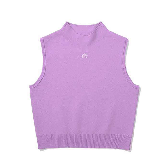WOMEN MLB GOLF VEST TOP KNIT MOCK NECK