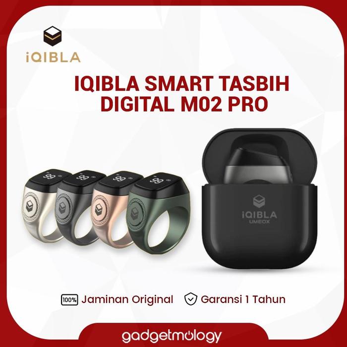 AH Zikr Ring Alloy Smart Cincin Tasbih Digital Premium M02 PRO Zikr1 With Dock Charging Case Display