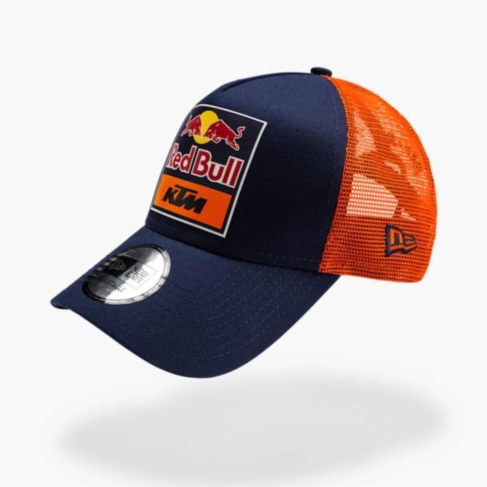 Red Bull KTM MotoGP 2024 New Era Team Trucker Cap. Topi Unisex