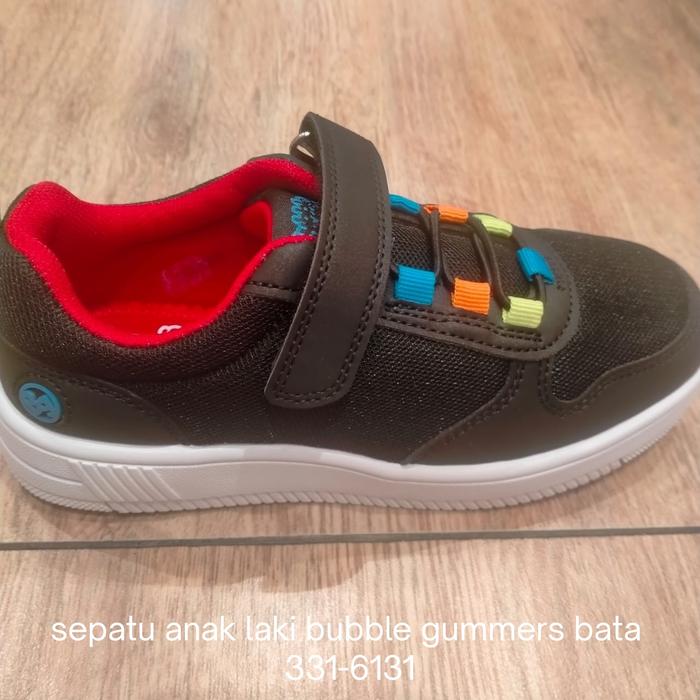 sepatu anak laki bubble gummers bata new hitam
