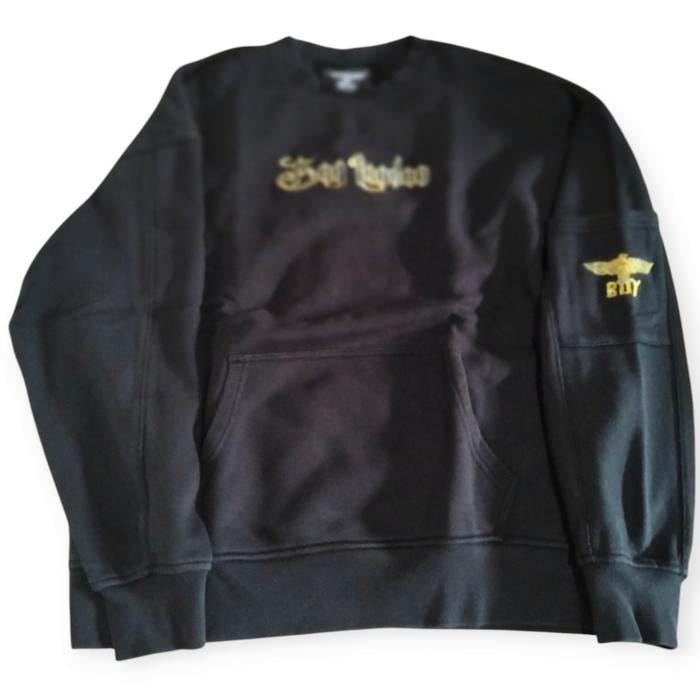 Crewneck bekas Boy London Baby angel size S LD 120 broken size hitam very good condition