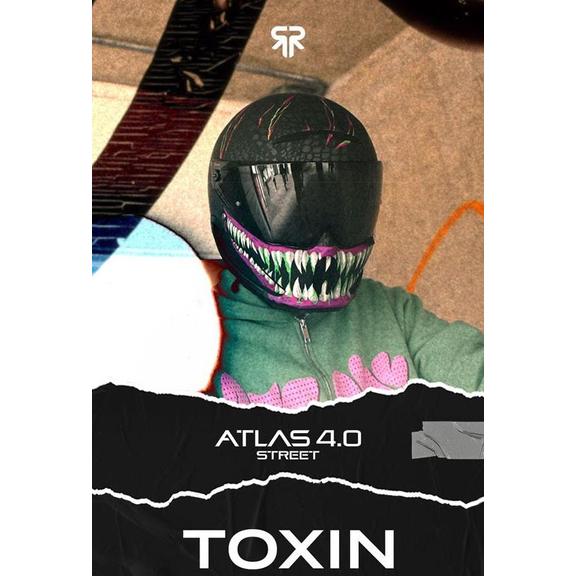 RUROC ATLAS 4.0 STREET - TOXIN. Helm full face sepeda motor