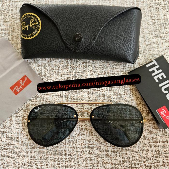 Kacamata Rayban Aviator Blaze Gold Second Original
