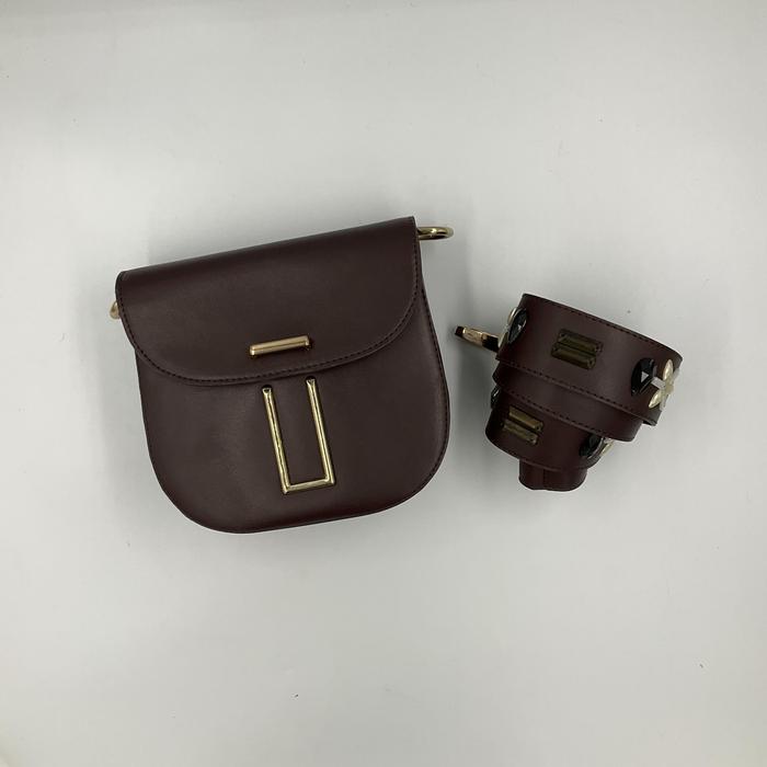 Josvli Burgundy Sling Bag