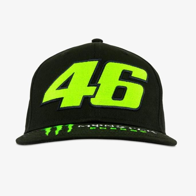 VR46 Valentino 46 Rossi's x Monster Flat Visor Cap. Topi Unisex