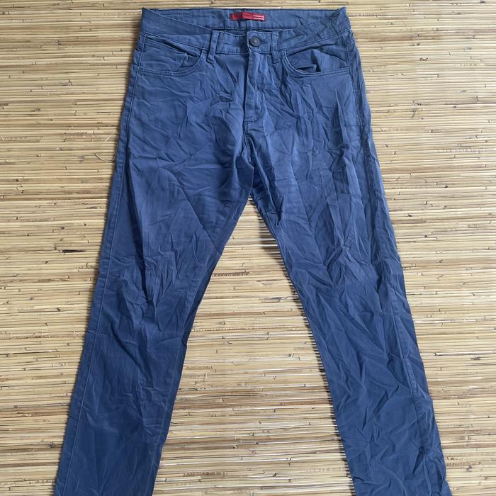 Celana Panjang Zara Man Chino Cino Pants Biru Muda Light Blue Second