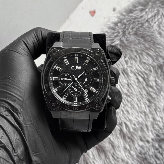 (Barunya 2,3jt) Jam Tangan CJW Chronograph Original Full Black