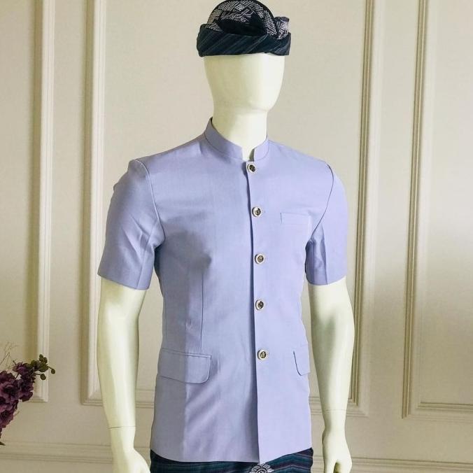Baju Safari Putih Pakaian Adat Bali Pria