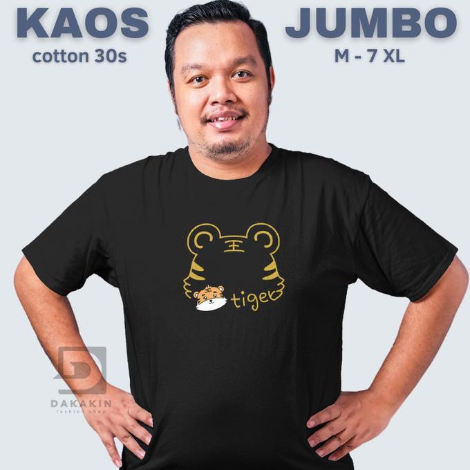 Kaos Baju Imlek Cheongsam Pria Wanita Jumbo 5Xl 2022 Macan Cotton 30S