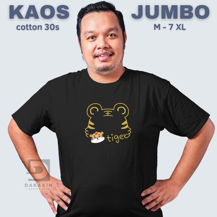 Kaos Baju Imlek Cheongsam Pria Wanita Jumbo 5Xl 2022 Macan Cotton 30S