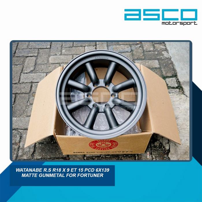 Watanabe R.S R18 x 9 ET 15 PCD 6x139 Matte Gunmetal For Fortuner