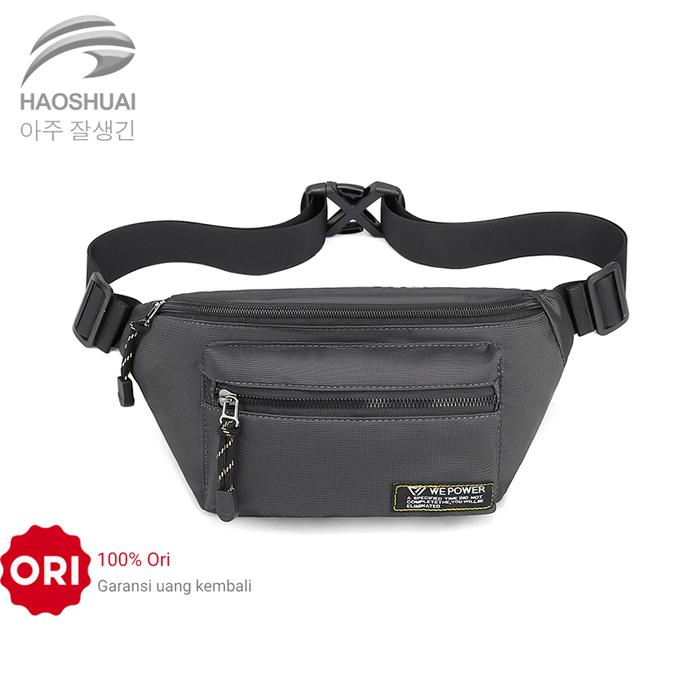 Tas Selempang Pria Haoshuai 5117 Waistbag Waterproof