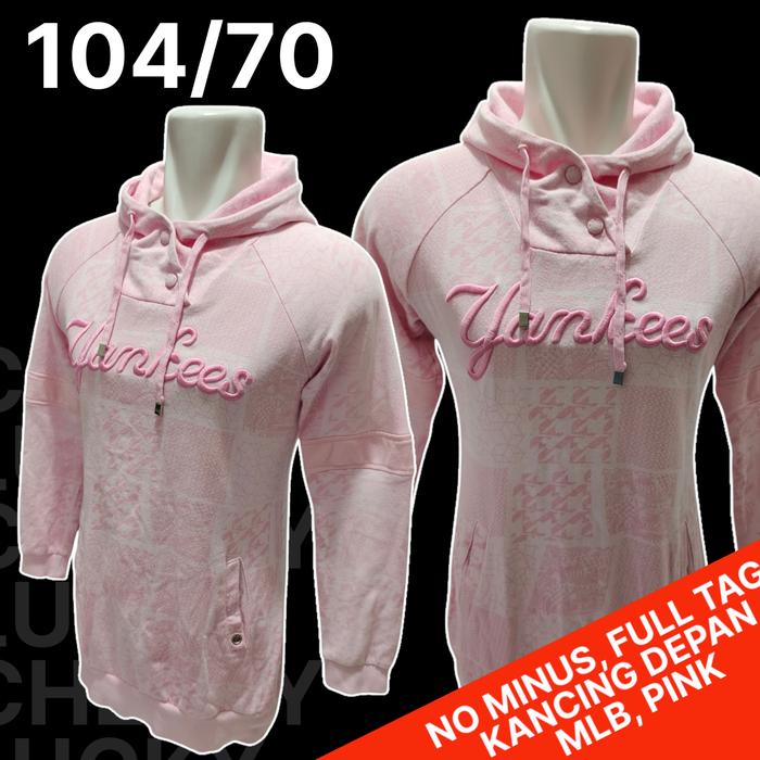 Hoodie Wanita Pink MLB Yangkess Original/Hoodie PINK MLB Yangkes,Bekas
