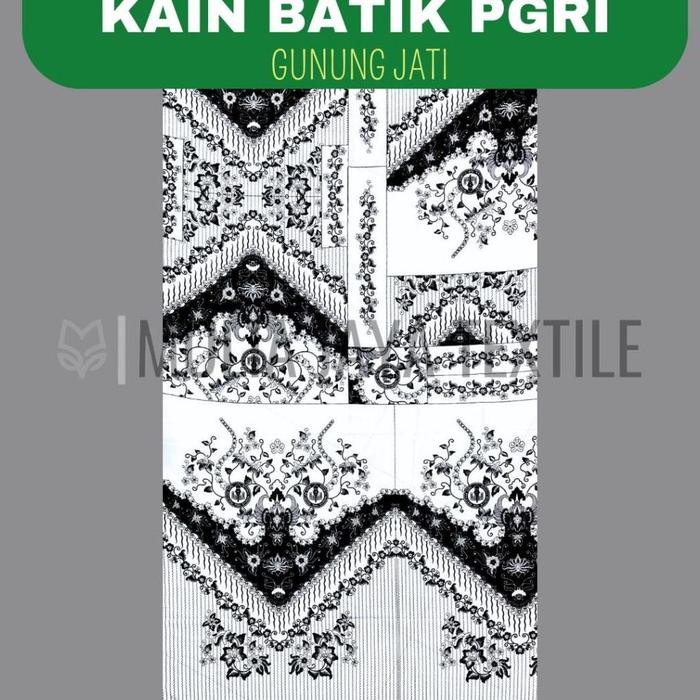 Kain Batik BSY PGRI 2023 Gunung Jati, Batik Pola, Resmi Terdaftar BTPGRI