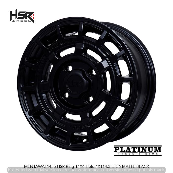 FREE ONGKIR VELG MOBIL RACING 14 HSR MENTAWAI H4X114.3 UNTUK MOBIL AVANZA XENIA GRAN LIVINA