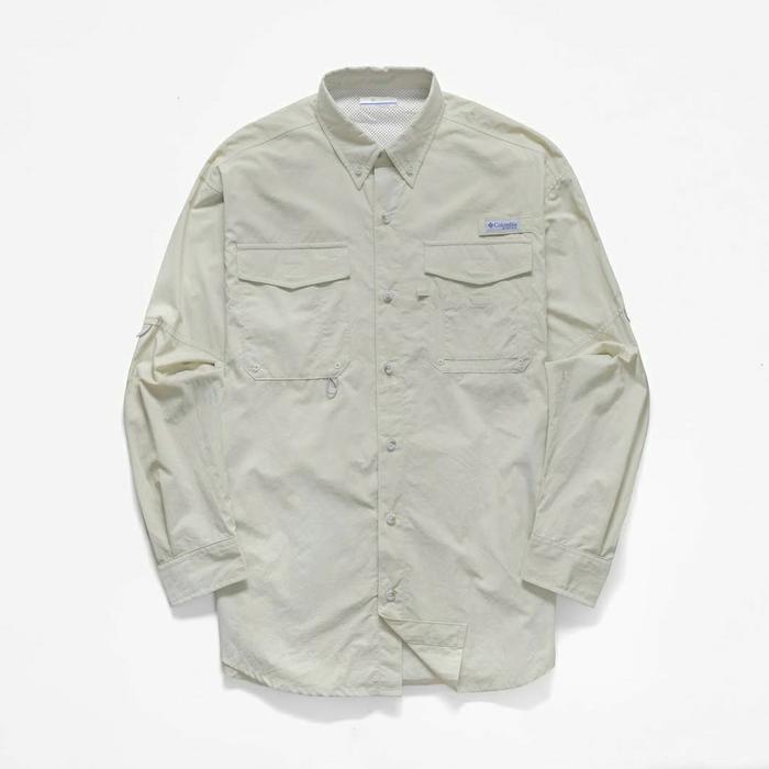 Kemeja Columbia Men’s PFG Tamiami II Long Sleeve Shirt Beige
