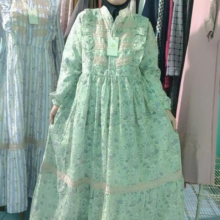 Sale gamis katun jepang bordir