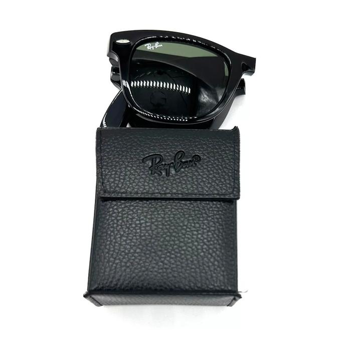 KACAMATA RAYBAN WAYFARER FOLDING RB4105 601 Shiny Black/ Green Original