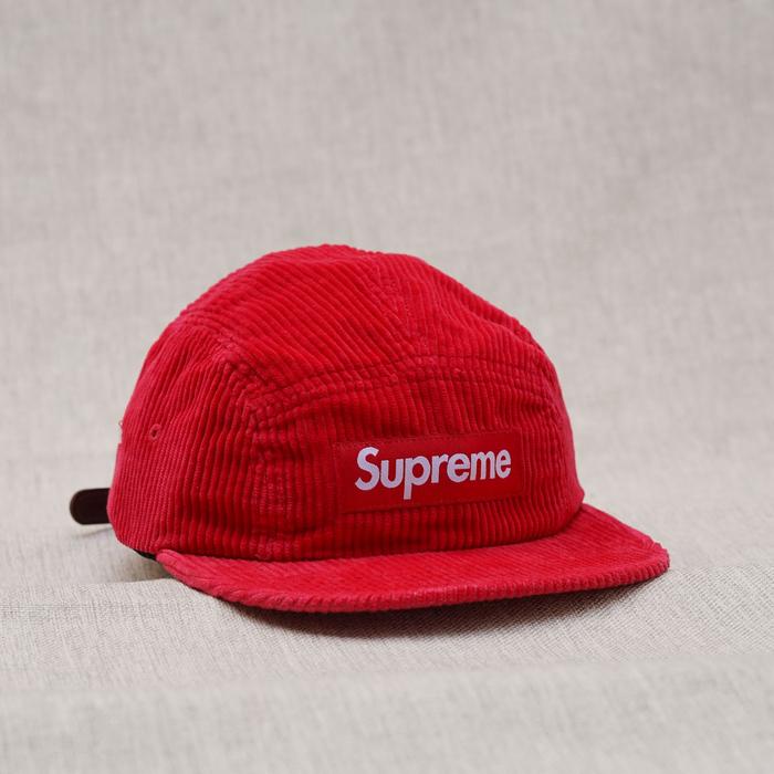 Supreme Corduroy Camp Cap Red