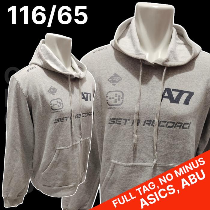 Hoodie Asics Original / Hoodie Abu Asics Ori / Hoodie Asics - Bekas