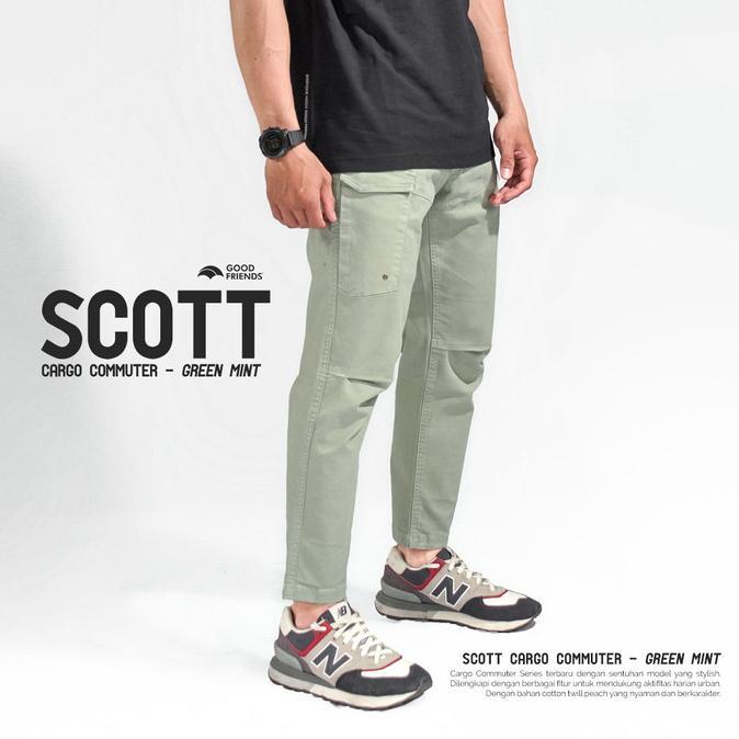 Goodfriends Celana Cargo Commuter SCOTT Pants - MINT GREEN