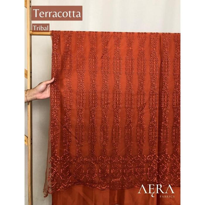 0,5 meter Kain Brokat/Brukat Tile Prancis Motif Sapto