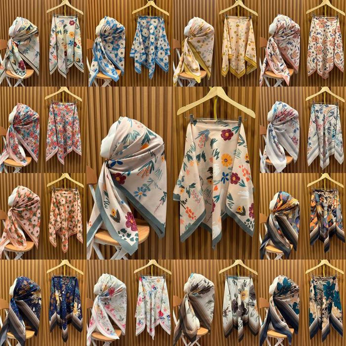 HIJAB SEGI EMPAT MOTIF VOAL PREMIUM Kode M 91-100