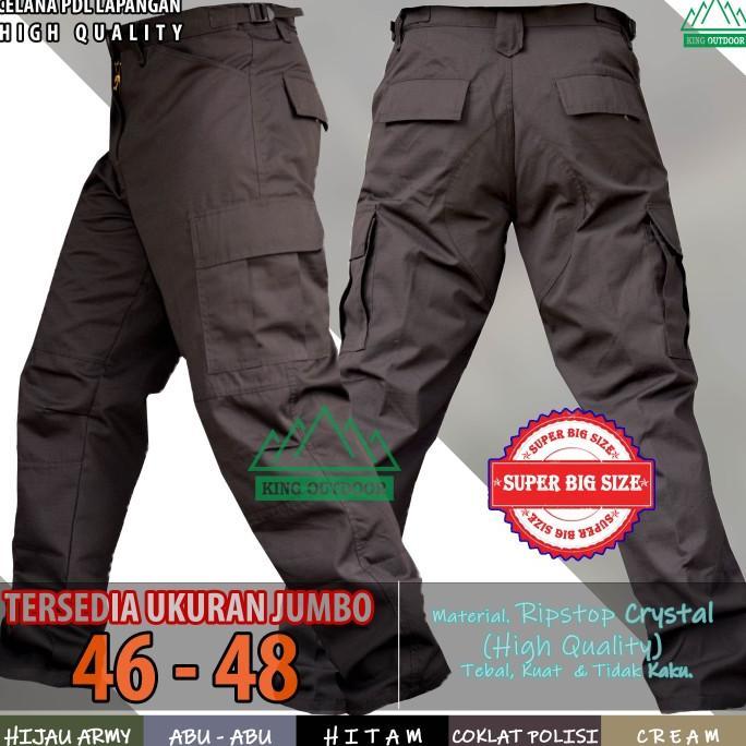 CELANA TACTICAL PDL JUMBO (46-48) RIPSTOP TORNADO WARNA COKLAT POLISI