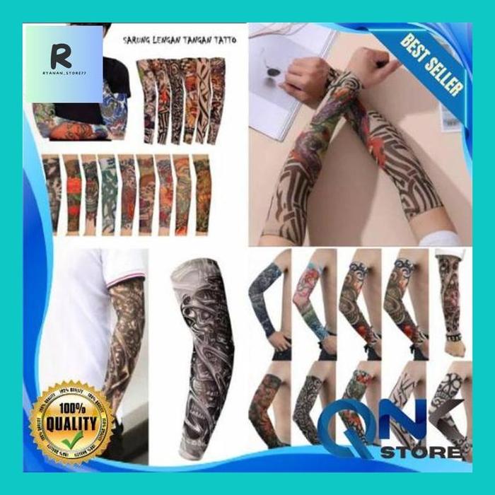 Ryan** Manset Tangan Sarung Tangan Lengan Motif Tato Temporary Tattoo Sleeves
