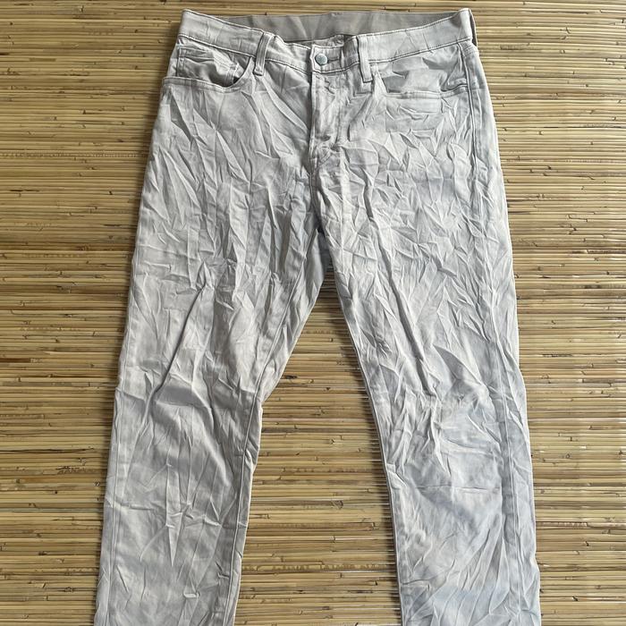 Celana Panjang Uniqlo Jeans Denim Pants Ut Uj Cream Krem Second