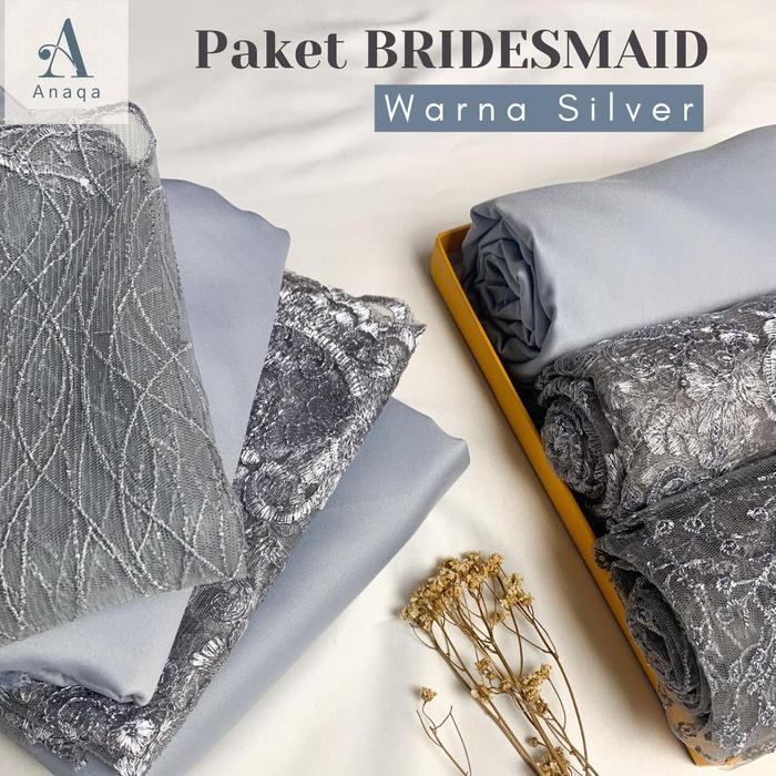 Paket Kain BRIDESMAID PREMIUM // Lamaran // Seragaman Keluarga // Wisuda Lengkap Satin Kebaya Brokat