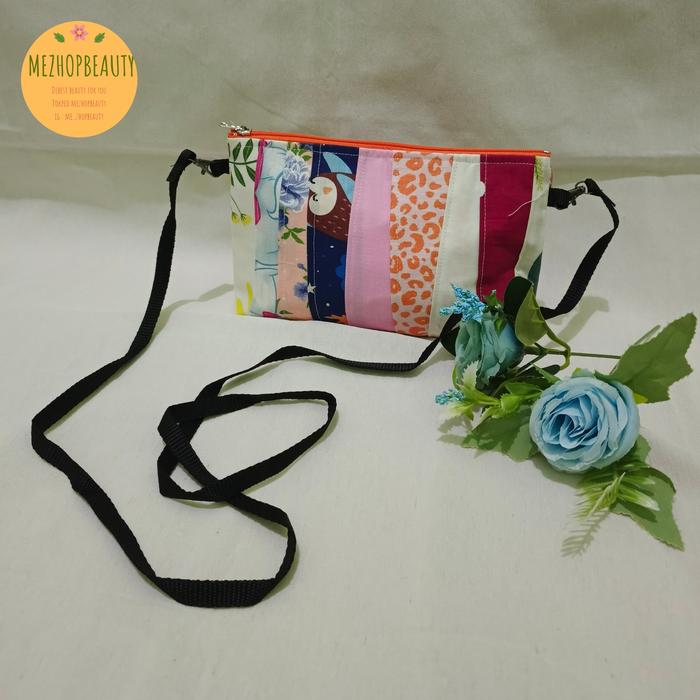 tas slempang kain perca handmade