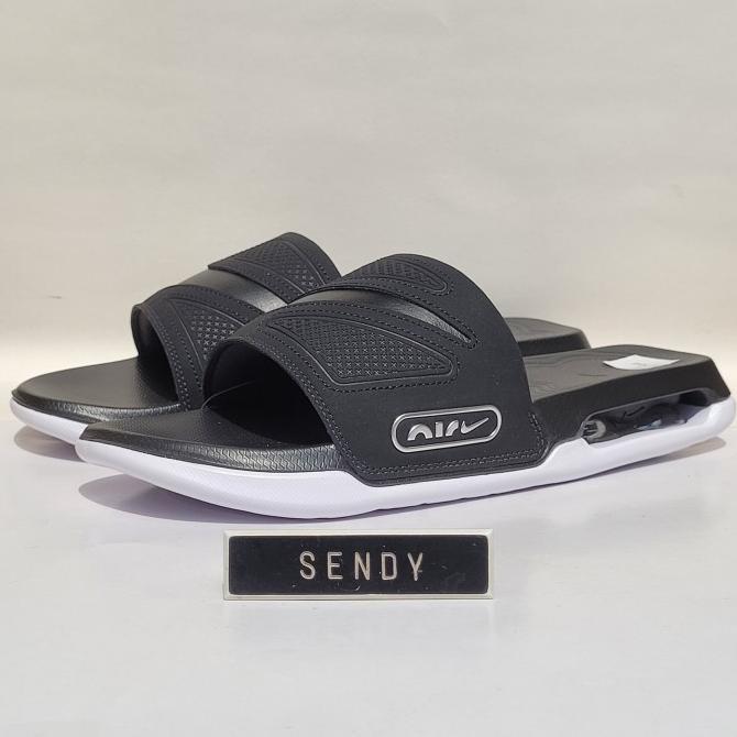 Nike Air Max Cirro Slide Original 100% Ori Asli Authentic Black Black Metallic Silver Warna Hitam Sa
