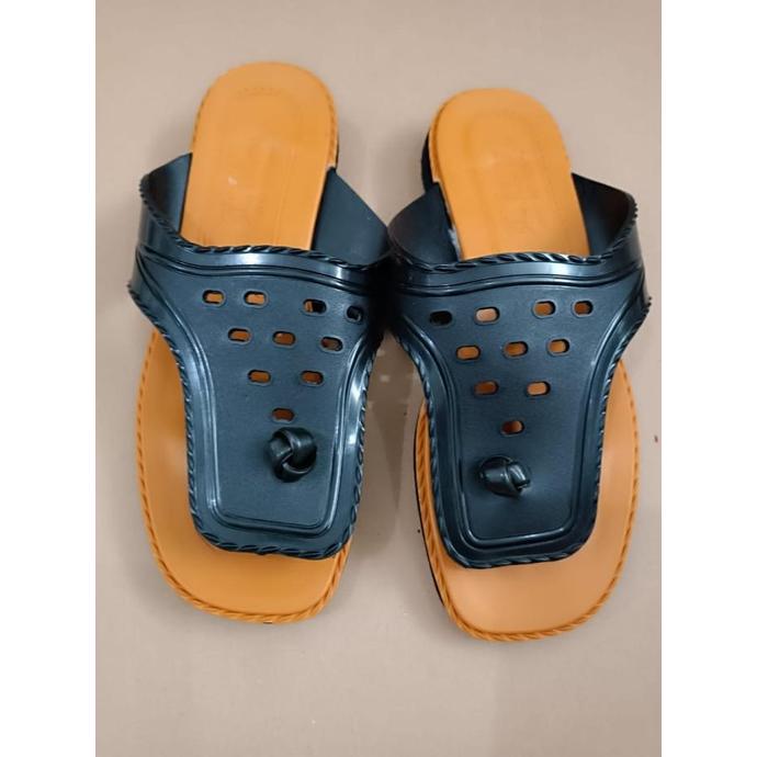 sendal Lily pria 2000 New Variant Biru dan Hitam
