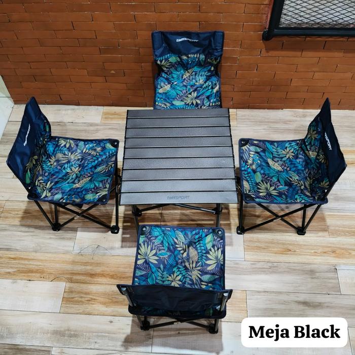 paket meja kursi camping 1 set kursi meja outdoor portable pendaki