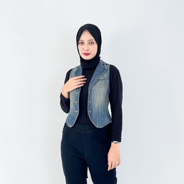 Rompi Jeans Wanita Lezahrasignature Vest Denim Dira