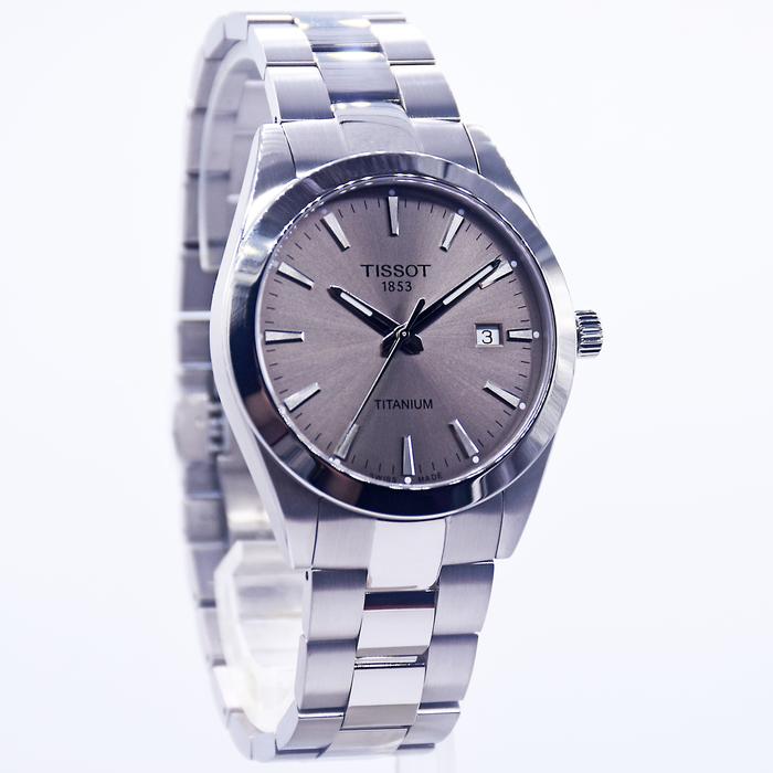 Tissot Gentleman Titanium Grey Dial T127.410.44.081.00 Jam Tangan Pria Original Garansi