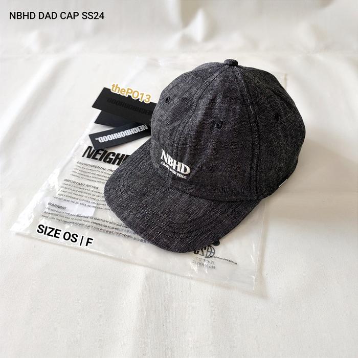 NEIGHBORHOOD NBHD DAD DENIM CAP INDIGO BLACK SS24 AUTHENTIC 100% BNWT