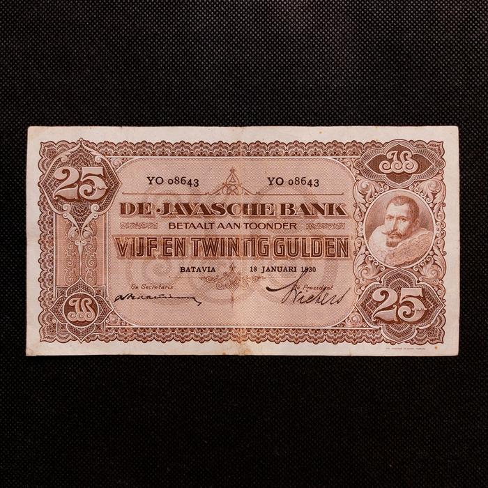 Uang Kuno 25 Gulden JP Coen ttd Praasterink - YO 08643
