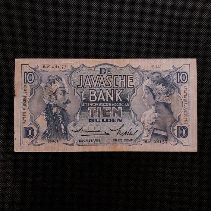 Uang Kuno 10 Gulden Wayang ttd Smith - KF 08157