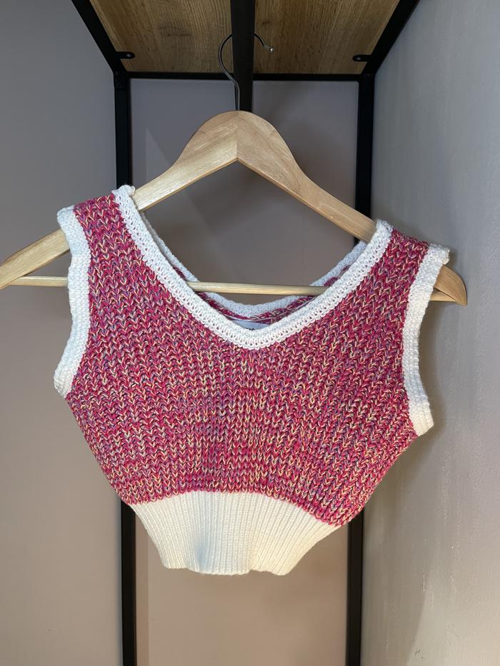 Auctus Knit Tank Top Pink