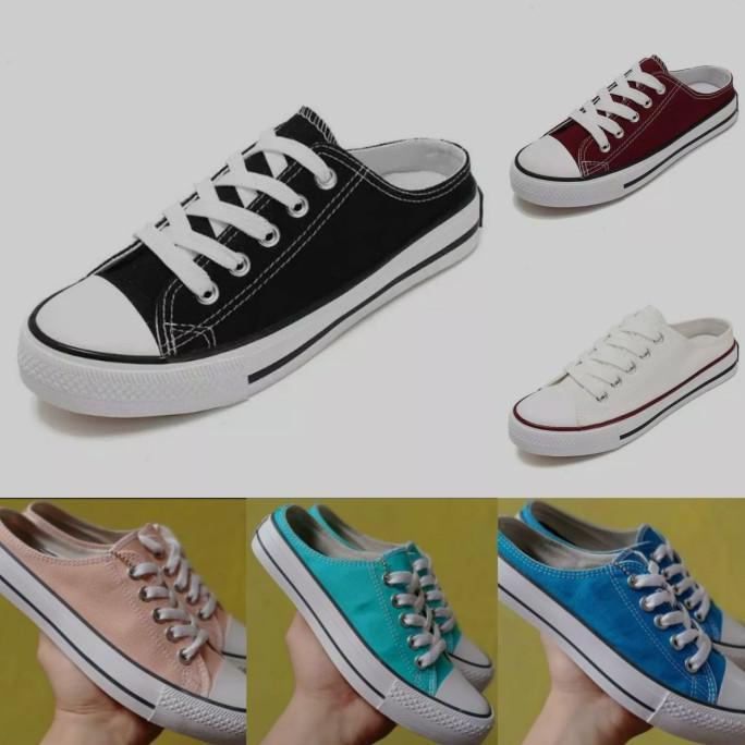 sepatu sandal sneakers converse all star wanita/pria slip on terlaris
