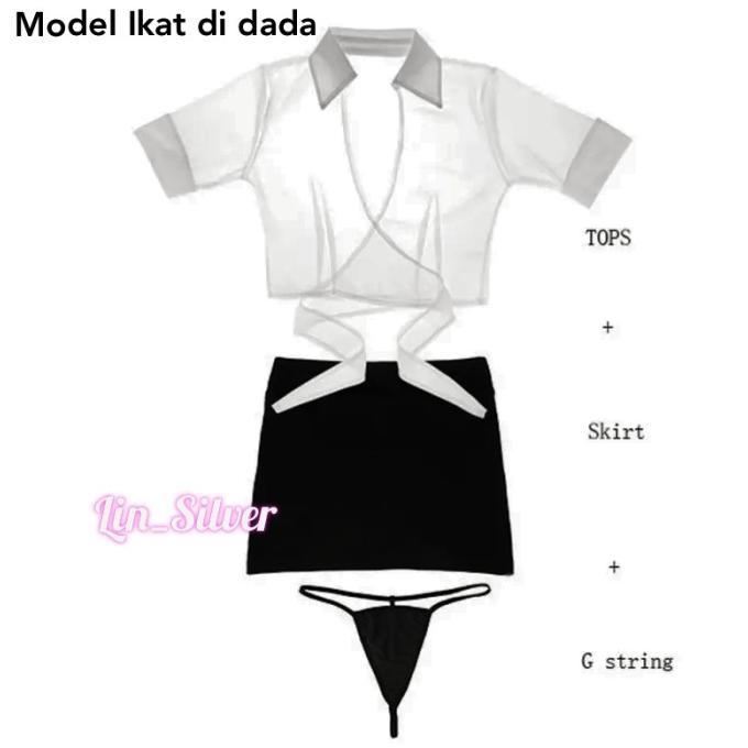 Lingerie Cosplay Kostum Seragam Kemeja Guru Seksi Cantik