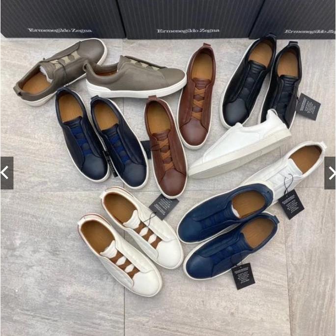 Unik Zegna Low Top Casual Shoes Push On Berkualitas