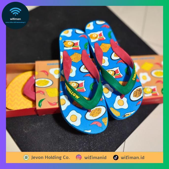 Swallow Indomie Merah Biru - Sandal limited edition