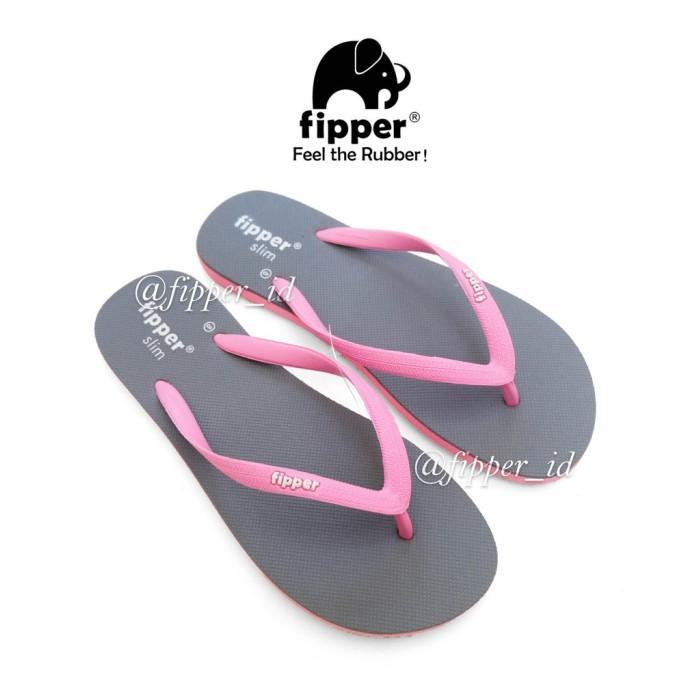 [FIPPER SLIM] - Grey/Pink Light - Sandal Jepit Wanita/Perempuan Original